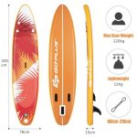 Дошка SUP Costway SP37553-L з веслом 335 см - Ваш ідеальний компаньйон для активного відпочинку на воді! - Зображення 2