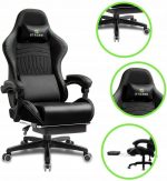 Геймерське крісло STAZER EAGLE Чорно-зелений – елегантний дизайн і комфорт - Зображення 3
