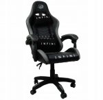 Геймерське крісло Infini Five чорно-сіре - Елегантний дизайн та максимальний комфорт