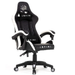 Геймерське крісло Infini Five чорно-біле - Стильний дизайн та незрівнянний комфорт