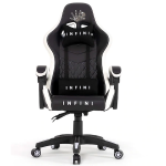 Геймерське крісло Infini Five чорно-біле - Стильний дизайн та незрівнянний комфорт - Зображення 2