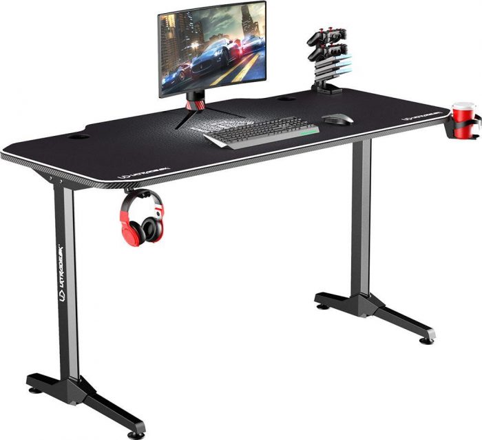 Ігровий комп'ютерний стіл ULTRADESK FRAG White 140X66 см - Стильний та просторий - Зображення 4