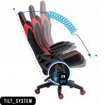 Геймерське крісло KRAKEN Feyton тканина чорно-червона: Преміум комфорт і стиль - Зображення 6