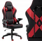 Геймерське крісло KRAKEN Feyton тканина чорно-червона: Преміум комфорт і стиль