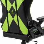 Геймерське крісло KRAKEN Feyton чорно-зелений - ідеальний баланс комфорту, стилю та ергономіки - Зображення 3