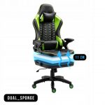 Геймерське крісло KRAKEN Feyton чорно-зелений - ідеальний баланс комфорту, стилю та ергономіки - Зображення 4