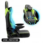 Геймерське крісло KRAKEN Feyton чорно-зелений - ідеальний баланс комфорту, стилю та ергономіки - Зображення 5