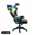 Геймерське крісло KRAKEN Feyton чорно-зелений - ідеальний баланс комфорту, стилю та ергономіки - Зображення 6