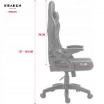 Геймерське крісло KRAKEN Feyton чорно-зелений - ідеальний баланс комфорту, стилю та ергономіки - Зображення 10