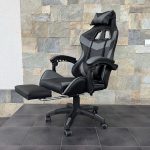 Геймерське крісло TS-046A для Gamer Swivel ЧОРНО-СІРИЙ: Преміум комфорт і стиль для справжніх геймерів - Зображення 4