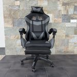 Геймерське крісло TS-046A для Gamer Swivel ЧОРНО-СІРИЙ: Преміум комфорт і стиль для справжніх геймерів - Зображення 3