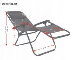 Розкладний лежак eHokery ORION Zero Gravity чорний - Стильний комфорт для вашого відпочинку на відкритому повітрі - Зображення 8