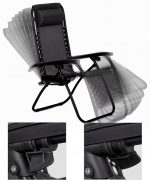 Розкладний лежак eHokery ORION Zero Gravity чорний - Стильний комфорт для вашого відпочинку на відкритому повітрі - Зображення 5
