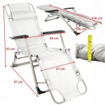 Розкладний пляжний лежак 2 в 1+подушка Sandos KUSENO- Максимальний комфорт для відпочинку на пляжі та в саду - Зображення 8