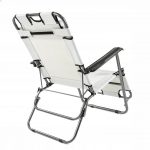 Розкладний пляжний лежак 2в1 сірий Sandos TURISMA- Ідеальний вибір для комфортного відпочинку на пляжі та в саду - Зображення 3