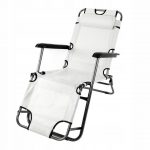 Розкладний пляжний лежак 2в1 сірий Sandos TURISMA- Ідеальний вибір для комфортного відпочинку на пляжі та в саду