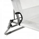 Розкладний пляжний лежак 2в1 сірий Sandos TURISMA- Ідеальний вибір для комфортного відпочинку на пляжі та в саду - Зображення 6