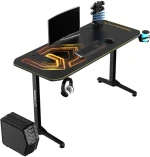 ІГРОВИЙ КОМП'ЮТЕРНИЙ СТІЛ ULTRADESK FRAG 140x60 см + PAD Gold: Функціональність та Стиль - Зображення 4