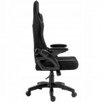 Геймерське крісло KRAKEN Feyton тканина чорне - Ідеальний Комфорт для Тривалих Ігор - Зображення 3