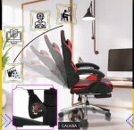 Геймерське Крісло GALAXIA з підставкою для ніг - Чорний та Червоний Стиль - Зображення 2