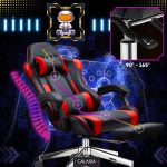 Геймерське Крісло GALAXIA з підставкою для ніг - Чорний та Червоний Стиль - Зображення 3