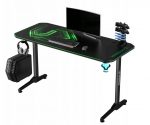 Геймерський стіл 140x60 см ULTRADESK FRAG + PAD Green - Простір і комфорт для геймерів