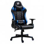 Геймерське крісло KRAKEN HELIOS: Чорно-синій стиль та комфорт з екошкіри