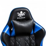Геймерське крісло KRAKEN HELIOS: Чорно-синій стиль та комфорт з екошкіри - Зображення 8