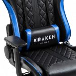 Геймерське крісло KRAKEN HELIOS: Чорно-синій стиль та комфорт з екошкіри - Зображення 9