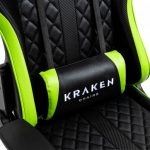 Геймерське крісло KRAKEN HELIOS чорно-зелений екошкіра - динамічний стиль та зручність - Зображення 9