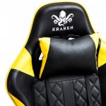 Геймерське крісло KRAKEN HELIOS чорно-жовтий екошкіра - яскравий дизайн та максимальний комфорт - Зображення 8