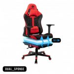 Геймерське крісло KRAKEN HELIOS тканина чорно-червоне - Королівський комфорт та стиль на геймерській арені - Зображення 5