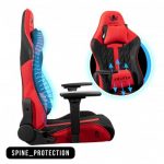 Геймерське крісло KRAKEN HELIOS тканина чорно-червоне - Королівський комфорт та стиль на геймерській арені - Зображення 6