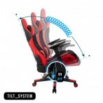 Геймерське крісло KRAKEN HELIOS тканина чорно-червоне - Королівський комфорт та стиль на геймерській арені - Зображення 7