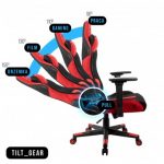 Геймерське крісло KRAKEN HELIOS тканина чорно-червоне - Королівський комфорт та стиль на геймерській арені - Зображення 8