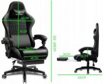 Геймерське крісло STAZER EAGLE Чорно-зелений – елегантний дизайн і комфорт - Зображення 2