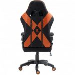Геймерське крісло KRAKEN Feyton тканина чорно-помаранчева: Стильний дизайн та максимальний комфорт - Зображення 4