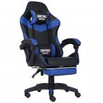 Геймерське крісло INFINI ESPACE чорно-синє - комфорт і підтримка для інтенсивних ігор та роботи в стильному дизайні