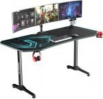 Ігровий комп'ютерний стіл ULTRADESK FRAG XXL Blue 160x75 см - Просторий та стильний