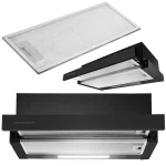 Телескопічна кухонна витяжка Berdsen BT-230, чорний матовий