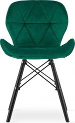 Крісло MUFART ELVA 3749 зелений оксамит на чорних ніжках - Зображення 2