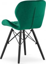 Крісло MUFART ELVA 3749 зелений оксамит на чорних ніжках - Зображення 3