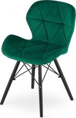 Крісло MUFART ELVA 3749 зелений оксамит на чорних ніжках - Зображення 5