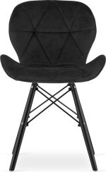 Крісло MUFART ELVA 3750 чорний оксамит на чорних ніжках - Зображення 2