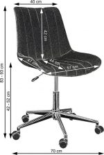 Офісне крісло Szchara Pietro сіре оксамитове Елегантність та комфорт - Зображення 6