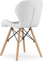 Крісло MUFART ELVA 3797 екошкіра сіре+біле Для елегантного інтер'єру - Зображення 3