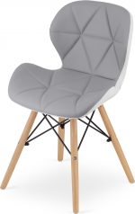 Крісло MUFART ELVA 3797 екошкіра сіре+біле Для елегантного інтер'єру - Зображення 5