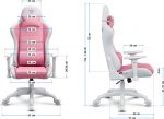 Крісло SENSE7 Spellcaster FUKU PU біло-рожевий Стильний комфорт для геймерів у яскравих кольорах - Зображення 8