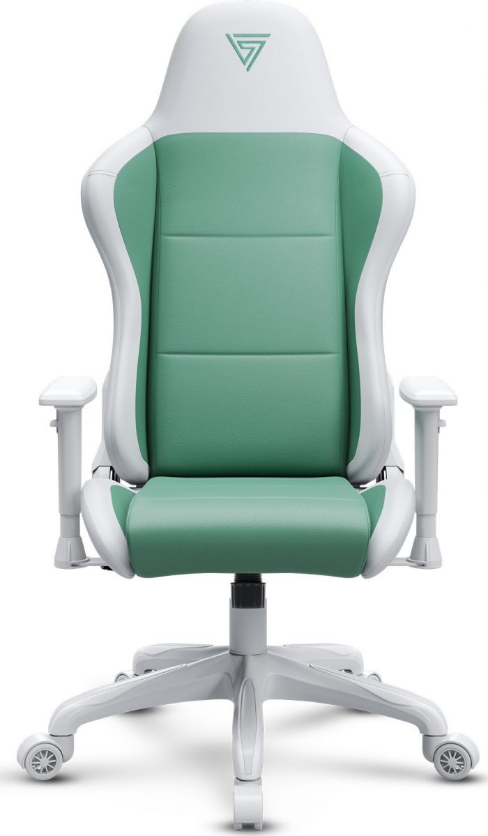 Геймерське крісло SENSE7 Spellcaster FUKU PU Крісло білий/зелений Стиль і комфорт для геймерів у яскравих кольорах - Зображення 4