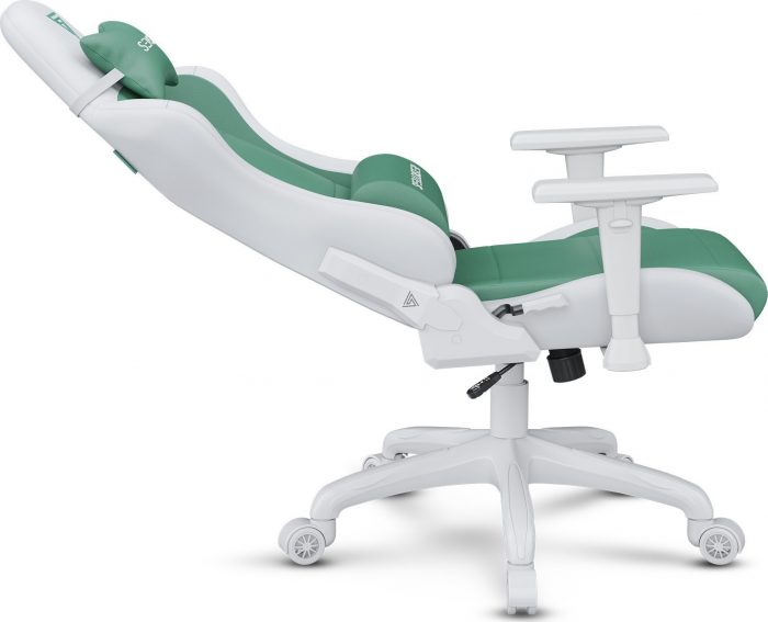 Геймерське крісло SENSE7 Spellcaster FUKU PU Крісло білий/зелений Стиль і комфорт для геймерів у яскравих кольорах - Зображення 6
